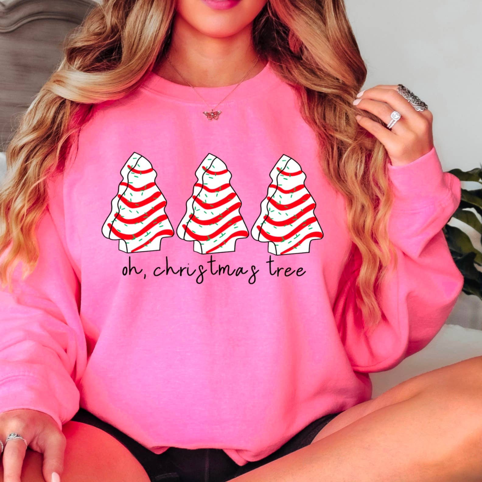 Oh Christmas Tree Crewneck - Adult & Kids T-Shirts, Sweatshirts & Hoodies apparel design preview 1
