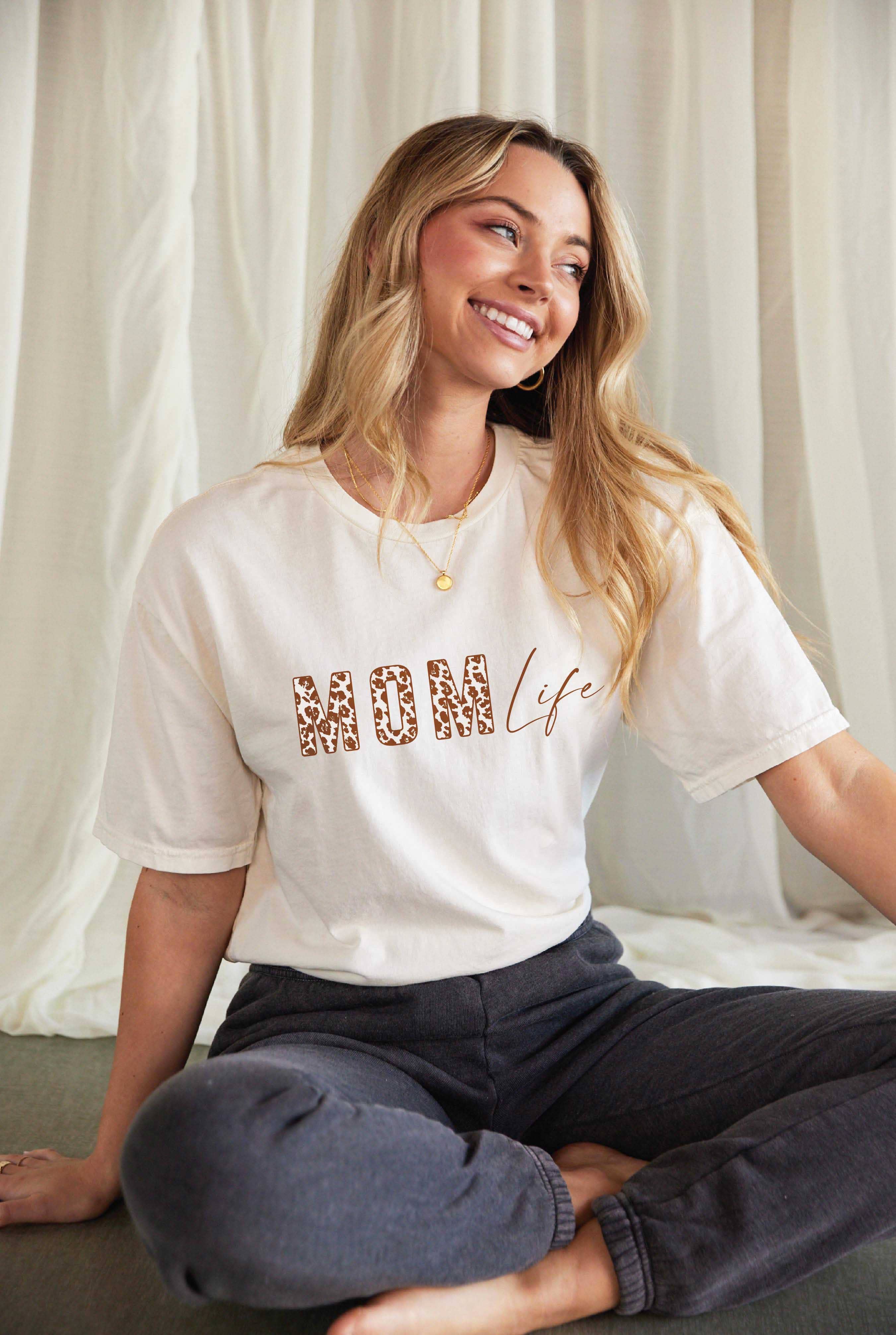 Mom Life Mineral Washed Graphic Top - Adult & Kids T-Shirts, Sweatshirts & Hoodies apparel design preview 1