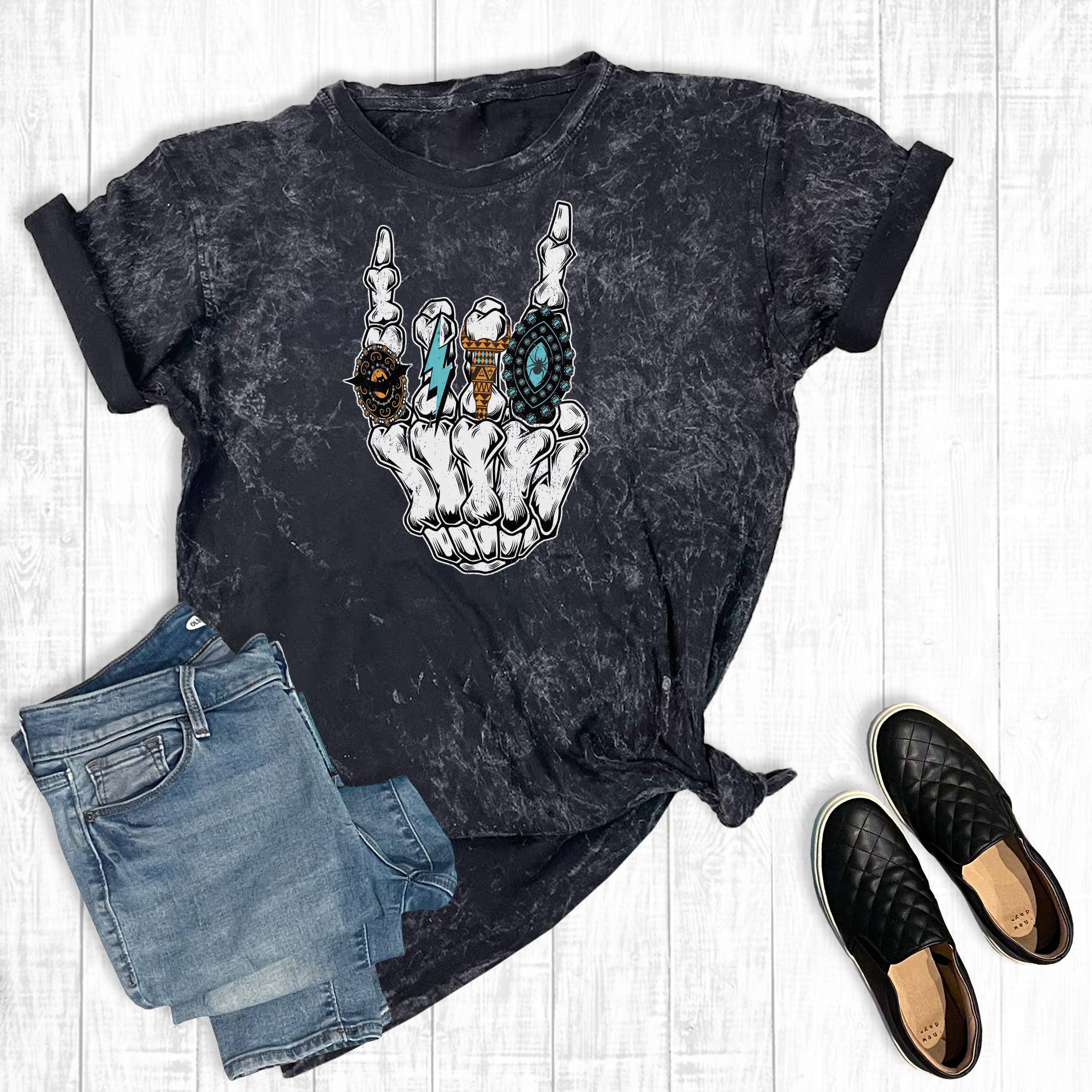 Western Halloween Turquoise Rock and Roll Mineral - Adult & Kids T-Shirts, Sweatshirts & Hoodies apparel design preview 1