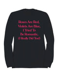 Romantic Roses and Violets Humor Men's - Adult & Kids T-Shirts, Sweatshirts & Hoodies apparel design preview 1