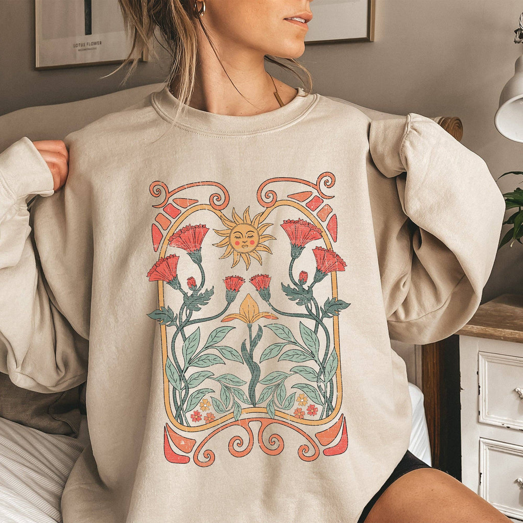 Sun Art Deco Design, Celestial Nouveau, Colorful - Adult & Kids T-Shirts, Sweatshirts & Hoodies apparel design preview 1