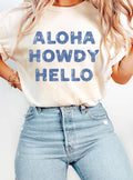 Aloha Howdy Hello Graphic - Adult & Kids T-Shirts, Sweatshirts & Hoodies apparel design preview 1