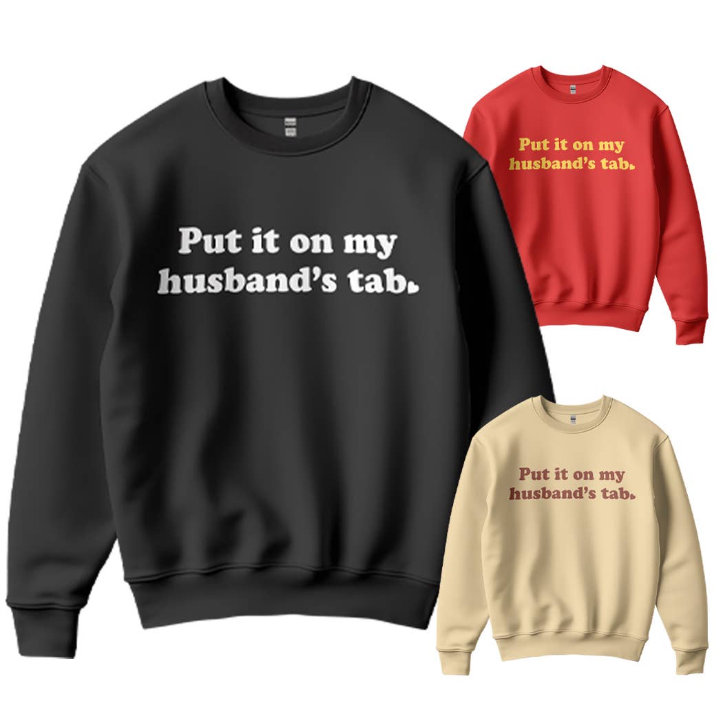 Put It On My Husband's Tab Warm Fleece - Adult & Kids T-Shirts, Sweatshirts & Hoodies apparel design preview 1
