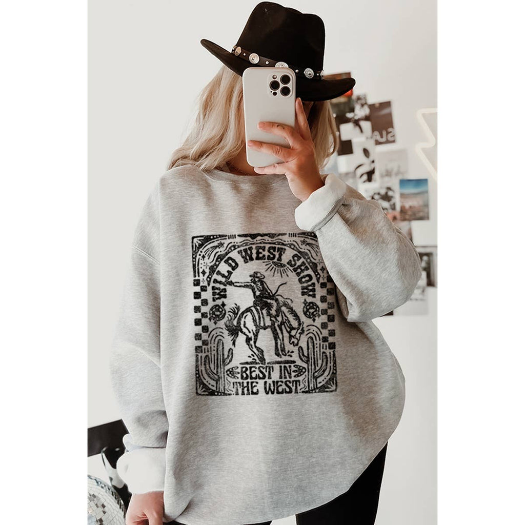 Wild West Show Western Vintage Graphic - Adult & Kids T-Shirts, Sweatshirts & Hoodies apparel design preview 1