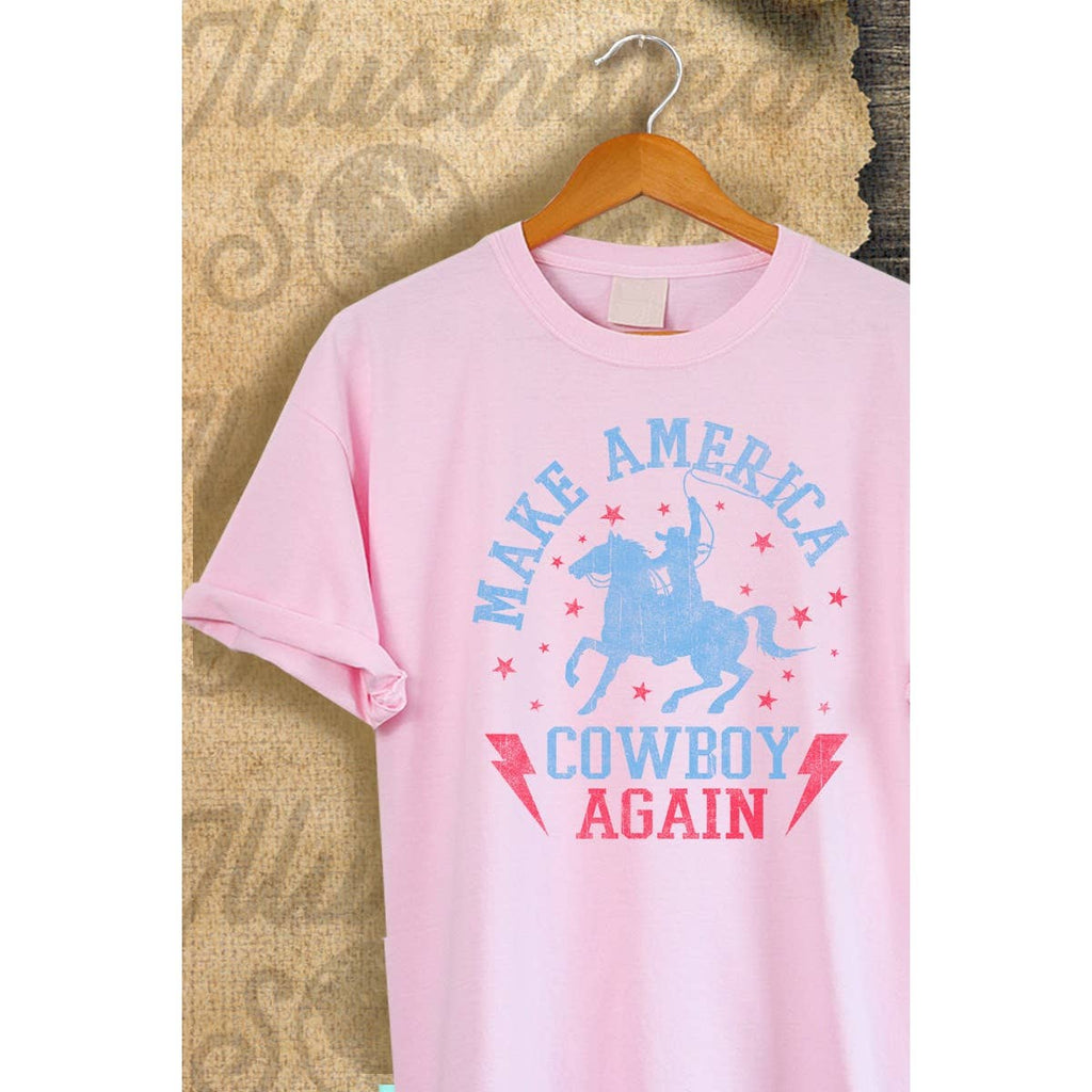 Make America Cowboy Again Vintage Graphic - Adult & Kids T-Shirts, Sweatshirts & Hoodies apparel design preview 1