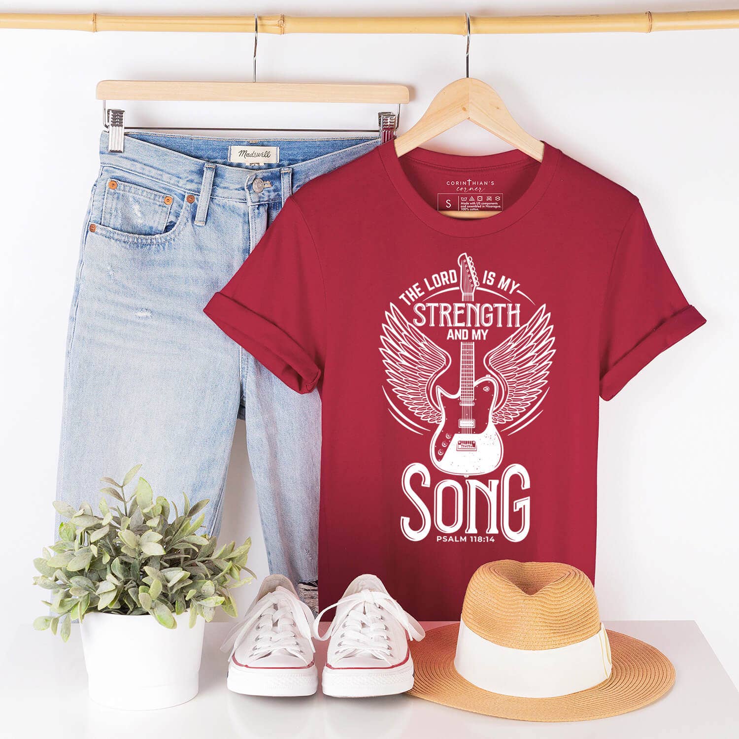 My Strength and Song Graphic - Adult & Kids T-Shirts, Sweatshirts & Hoodies apparel design preview 1
