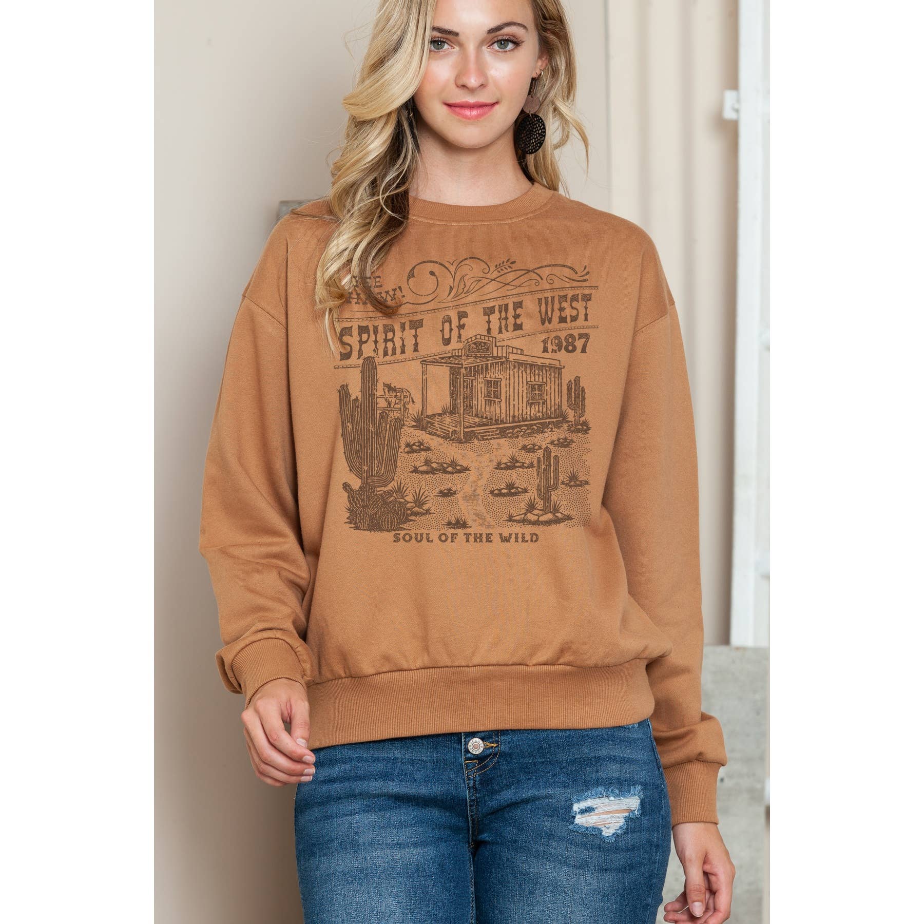 Spirit of the West 1987 Crewneck Sweater - Adult & Kids T-Shirts, Sweatshirts & Hoodies apparel design preview 1
