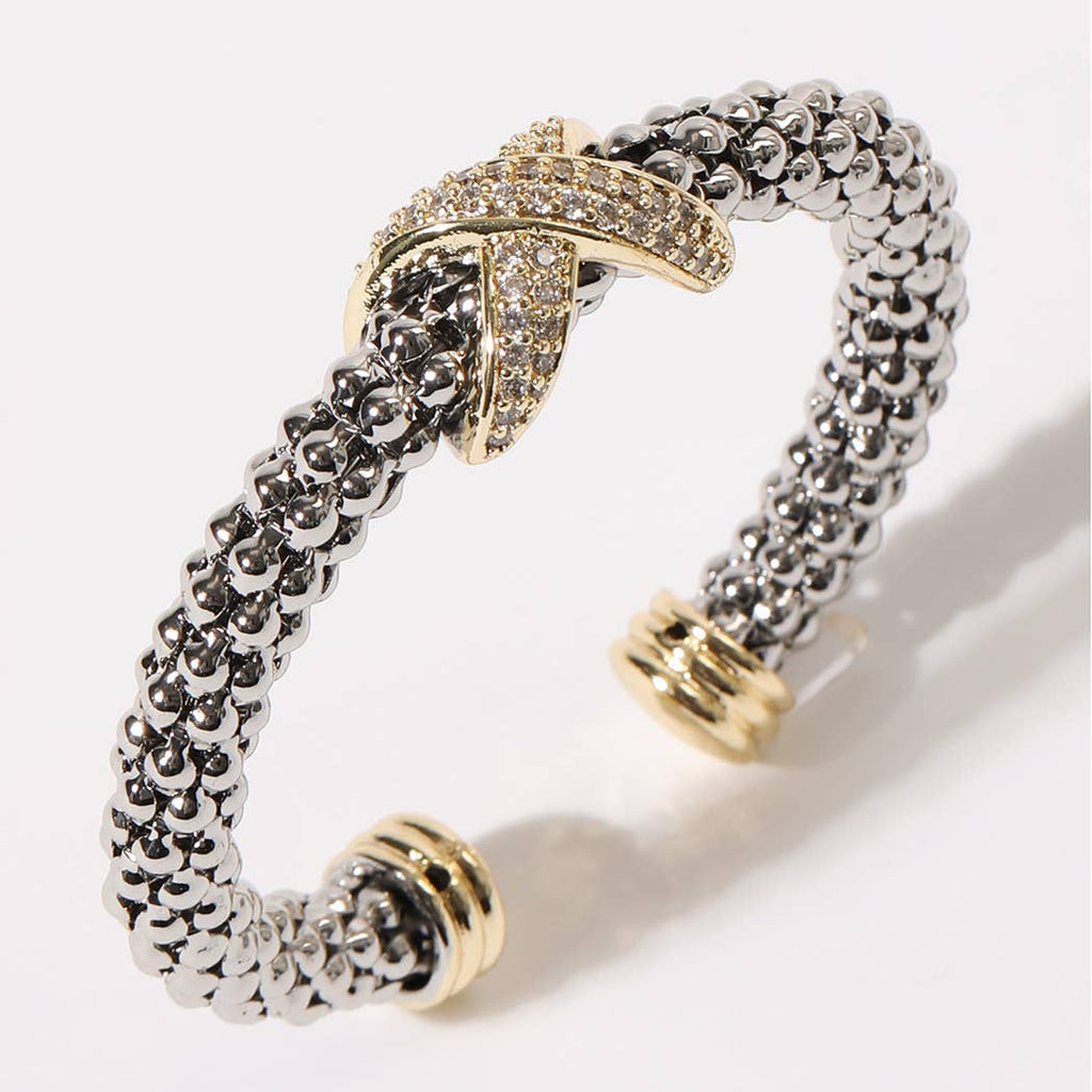 Cz Pave Cross Bar Textured Cuff Bangle Bracelet - Adult & Kids T-Shirts, Sweatshirts & Hoodies apparel design preview 1
