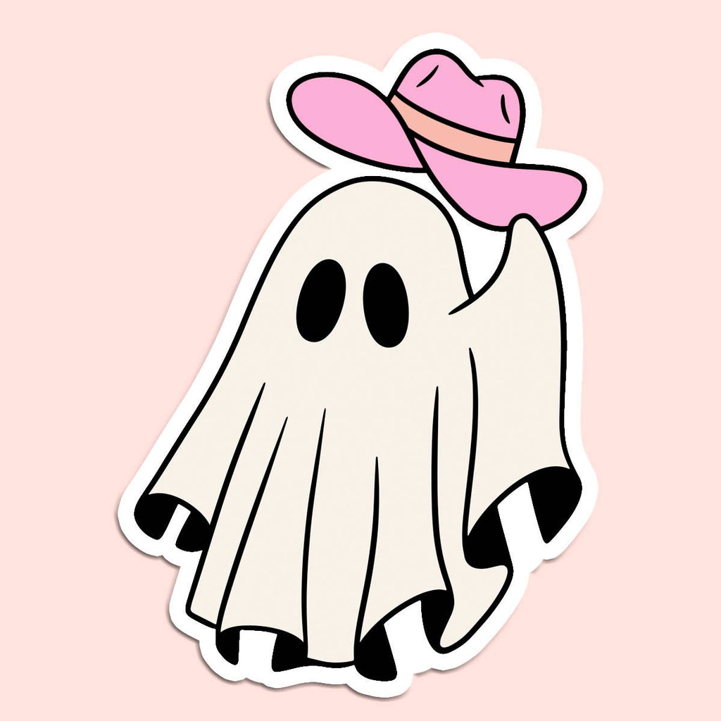 Ghost Cowboy Sticker Decal, Funny - Adult & Kids T-Shirts, Sweatshirts & Hoodies apparel design preview 1