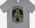 Beam Me Up, This Place Sucks Funny Alien - Adult & Kids T-Shirts, Sweatshirts & Hoodies apparel design preview 1