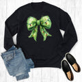 Merry Christmas Lights Coquette Bow - Adult & Kids T-Shirts, Sweatshirts & Hoodies apparel design preview 1