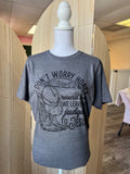 Don'T Worry Honey 'Round Here On Dark Heather Gray - Adult & Kids T-Shirts, Sweatshirts & Hoodies apparel design preview 1