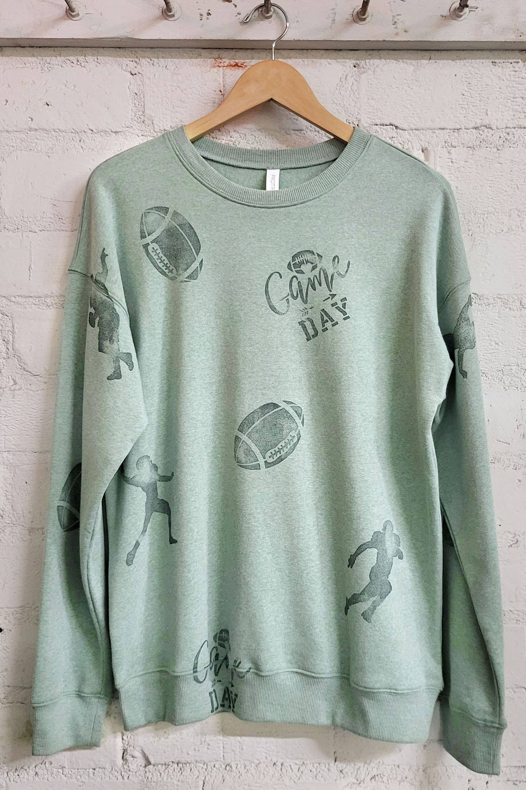 Game Day Football All Over Stamp Graphic Brushed - Adult & Kids T-Shirts, Sweatshirts & Hoodies apparel design preview 1