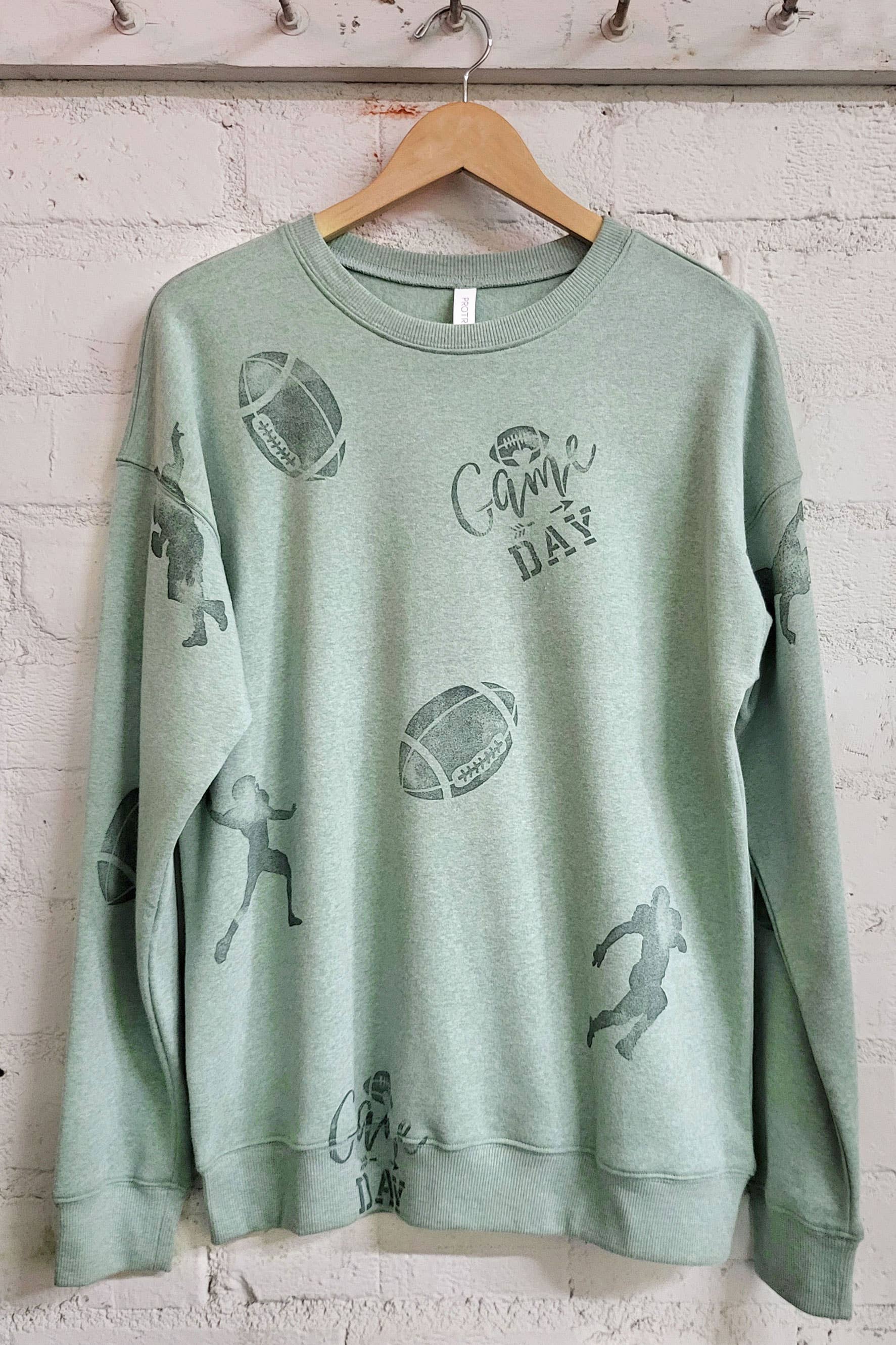 Game Day Football All Over Stamp Graphic Brushed - Adult & Kids T-Shirts, Sweatshirts & Hoodies apparel design preview 1