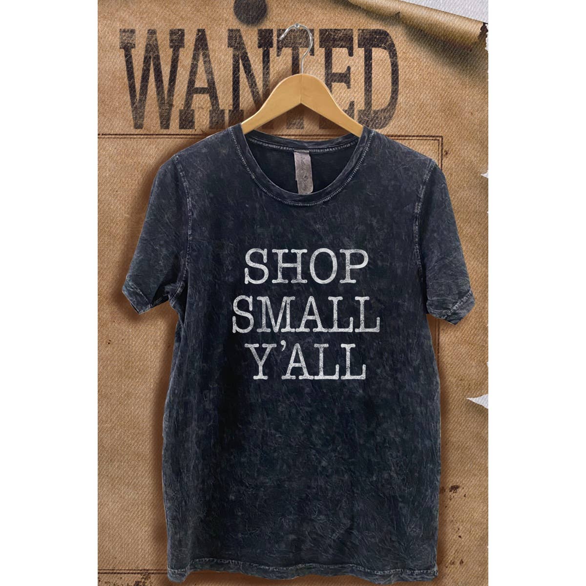 Shop Small Yall Mineral Wash Vintage Graphic - Adult & Kids T-Shirts, Sweatshirts & Hoodies apparel design preview 1