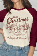 Merry Christmas Santa Graphic Raglan - Adult & Kids T-Shirts, Sweatshirts & Hoodies apparel design preview 1