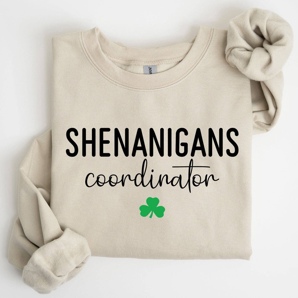 Shenanigans Coordinator, Funny, St Patrick's Day - Adult & Kids T-Shirts, Sweatshirts & Hoodies apparel design preview 1