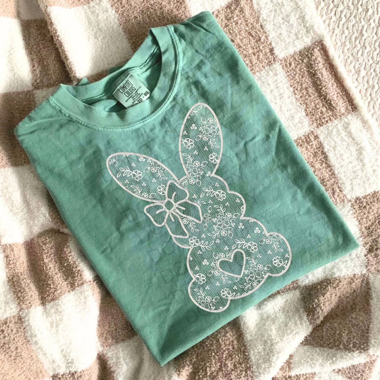 Easter Lace Bunny - Adult & Kids T-Shirts, Sweatshirts & Hoodies apparel design preview 1