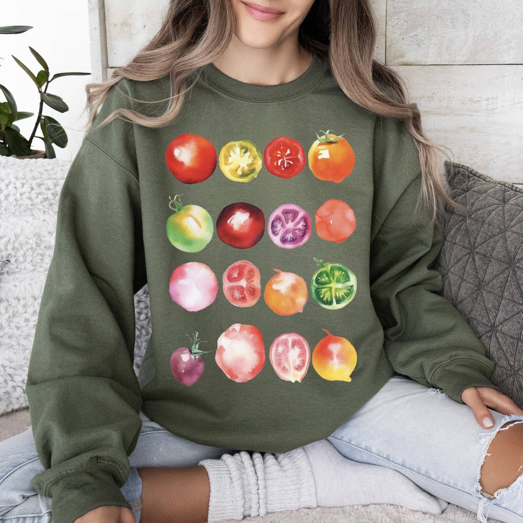 Ripe Tomato Print, Garden Fresh - Adult & Kids T-Shirts, Sweatshirts & Hoodies apparel design preview 1
