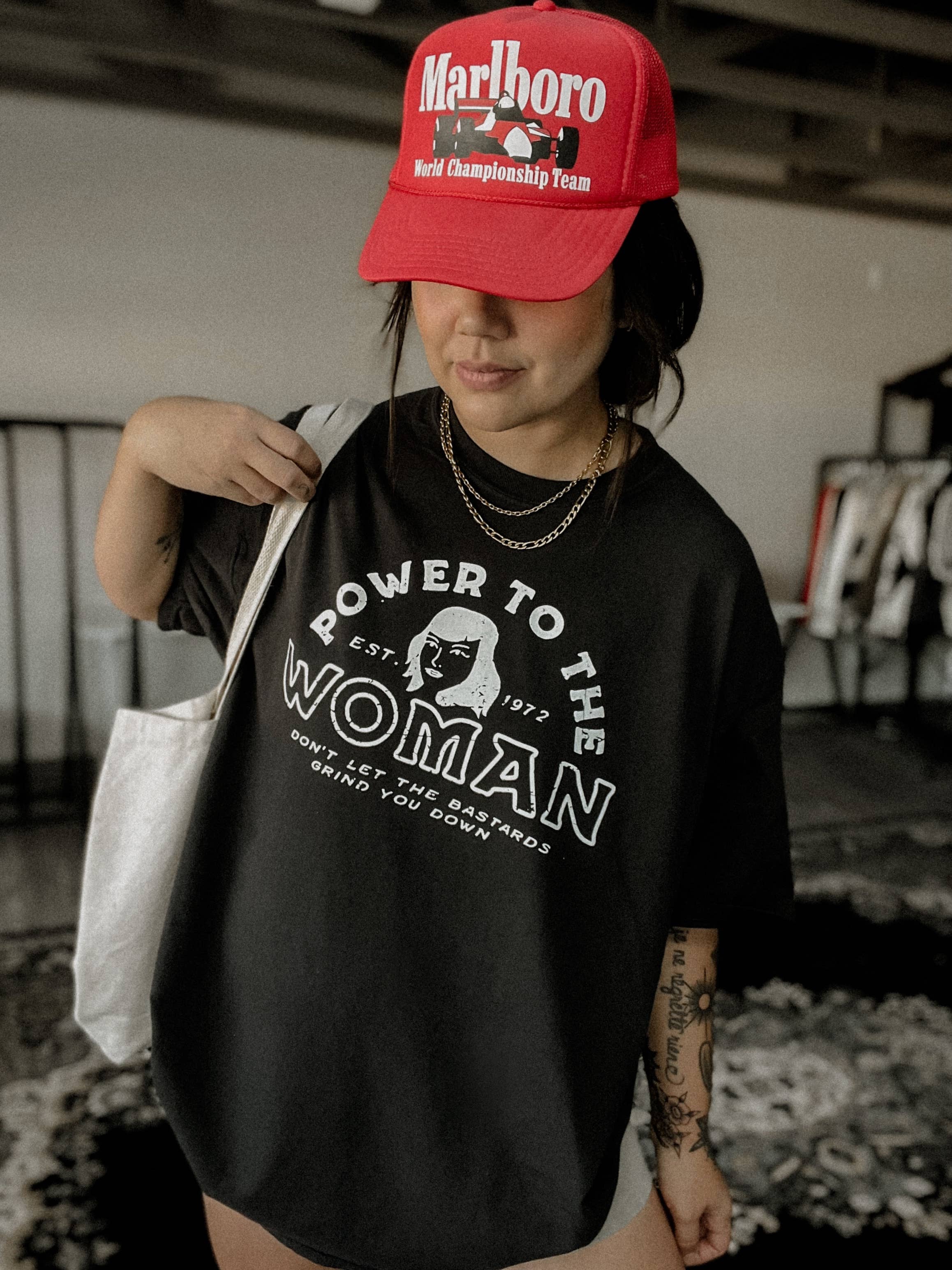 Power To the Woman (Og) Feminist Graphic Black - Adult & Kids T-Shirts, Sweatshirts & Hoodies apparel design preview 1