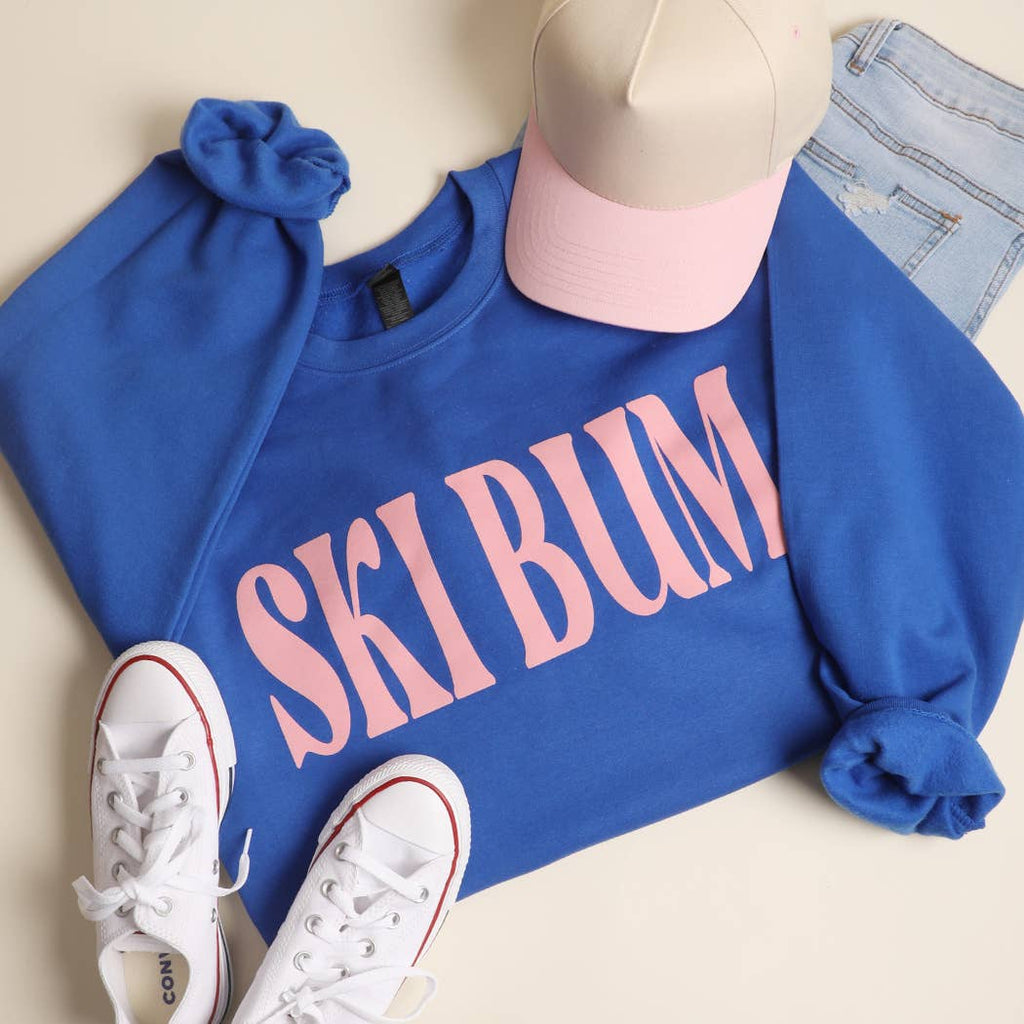 Ski Bum Suede-Like Flocked Logo Heavyweight - Adult & Kids T-Shirts, Sweatshirts & Hoodies apparel design preview 1