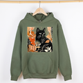 Vintage Black Cat, Halloween, Autumn, Fall, Pumpkin - Adult & Kids T-Shirts, Sweatshirts & Hoodies apparel design preview 1