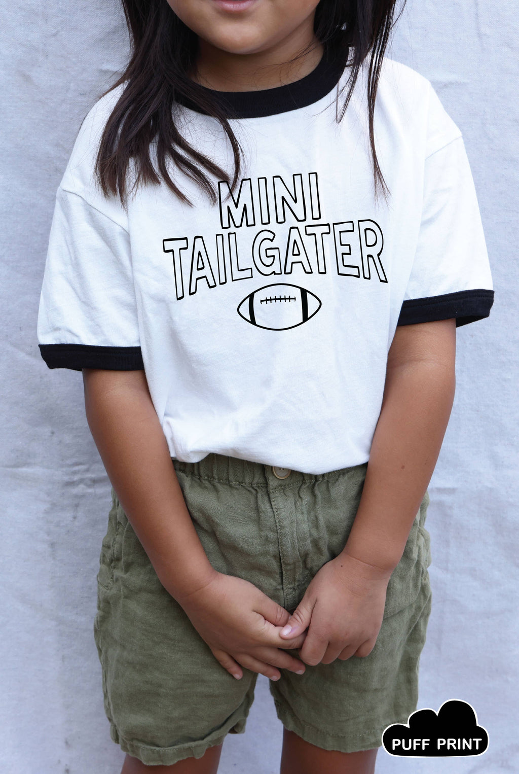 Mini Tailgater Puff Toddler Unisex Ringer Top - Adult & Kids T-Shirts, Sweatshirts & Hoodies apparel design preview 1