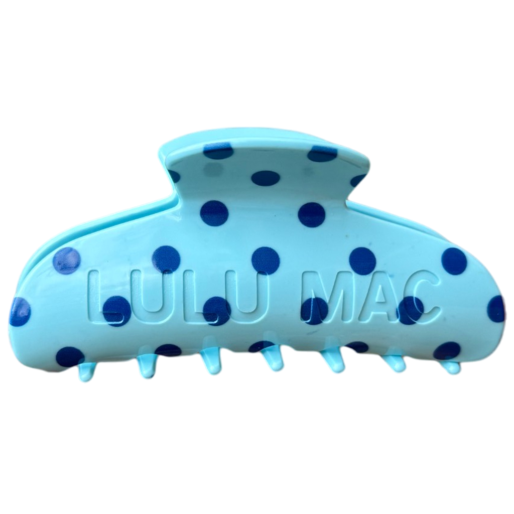 Lulu Mac Hair Clips LM-HR-1001- Blue/Navy Dot - Adult & Kids T-Shirts, Sweatshirts & Hoodies apparel design preview 1