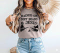 Raised On Dirt Roads Jesus Stone Western Graphic - Adult & Kids T-Shirts, Sweatshirts & Hoodies apparel design preview 1