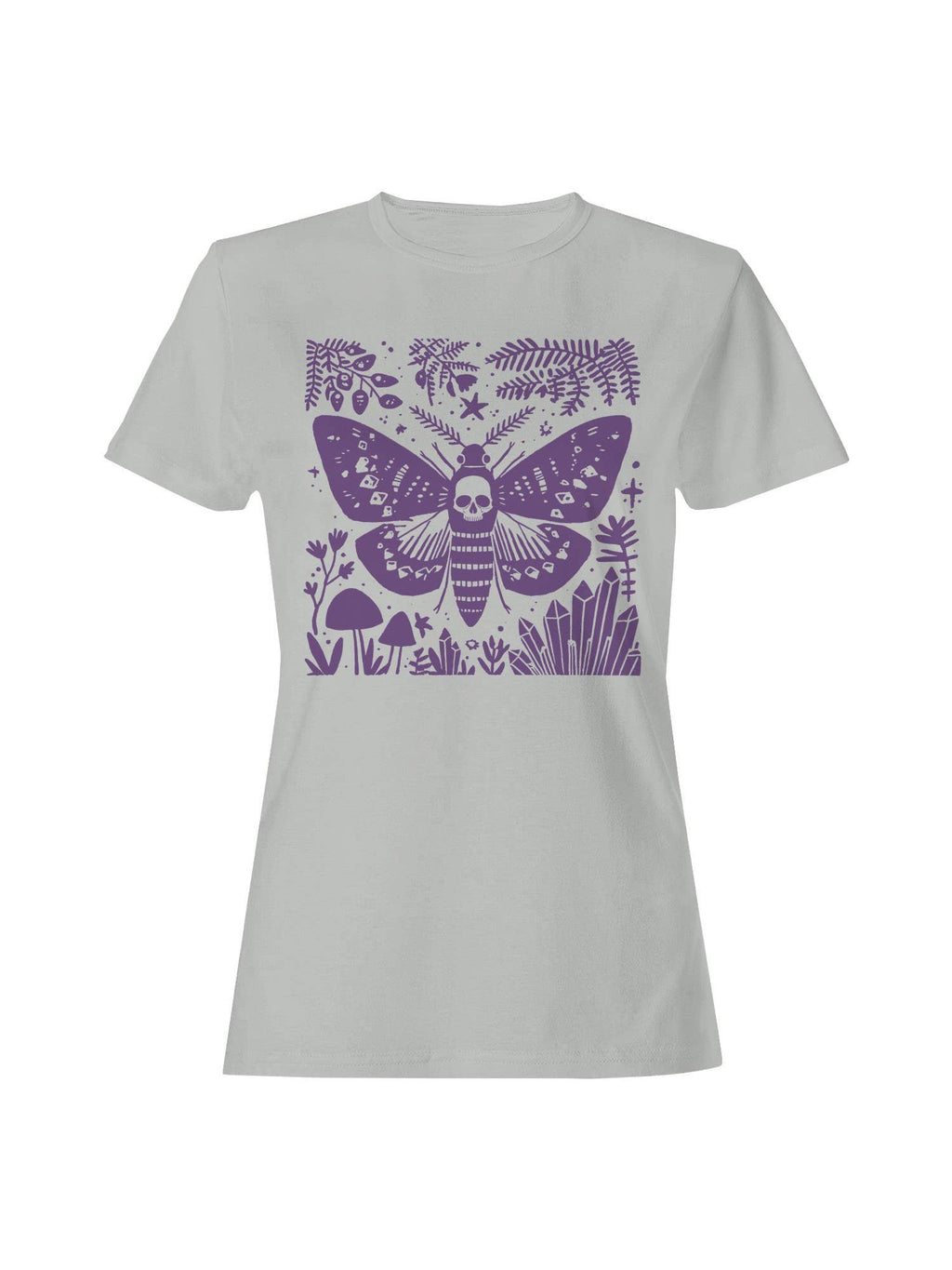 Moth with Skull and Floral Elements Women's - Adult & Kids T-Shirts, Sweatshirts & Hoodies apparel design preview 1