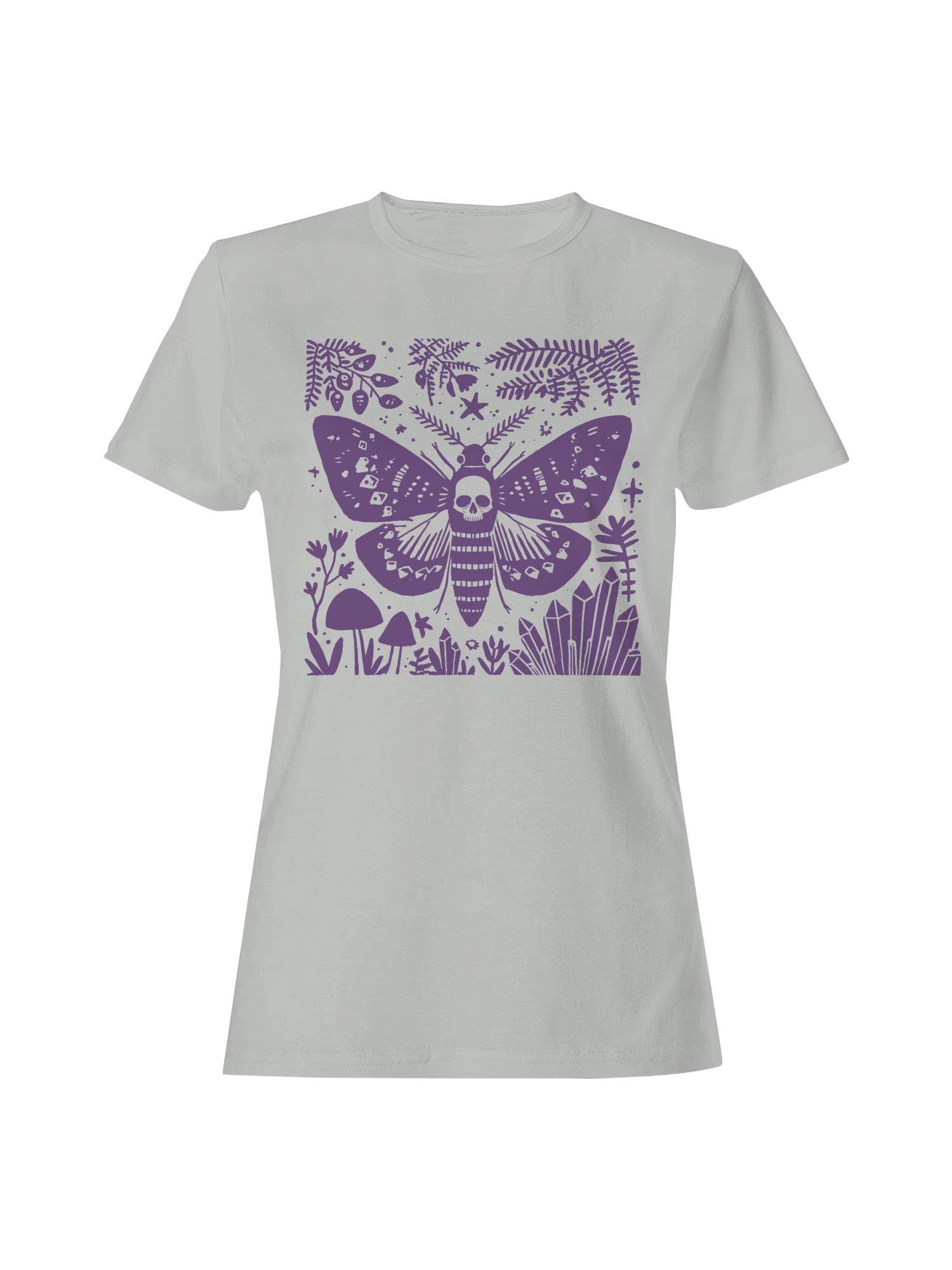 Moth with Skull and Floral Elements Women's - Adult & Kids T-Shirts, Sweatshirts & Hoodies apparel design preview 1