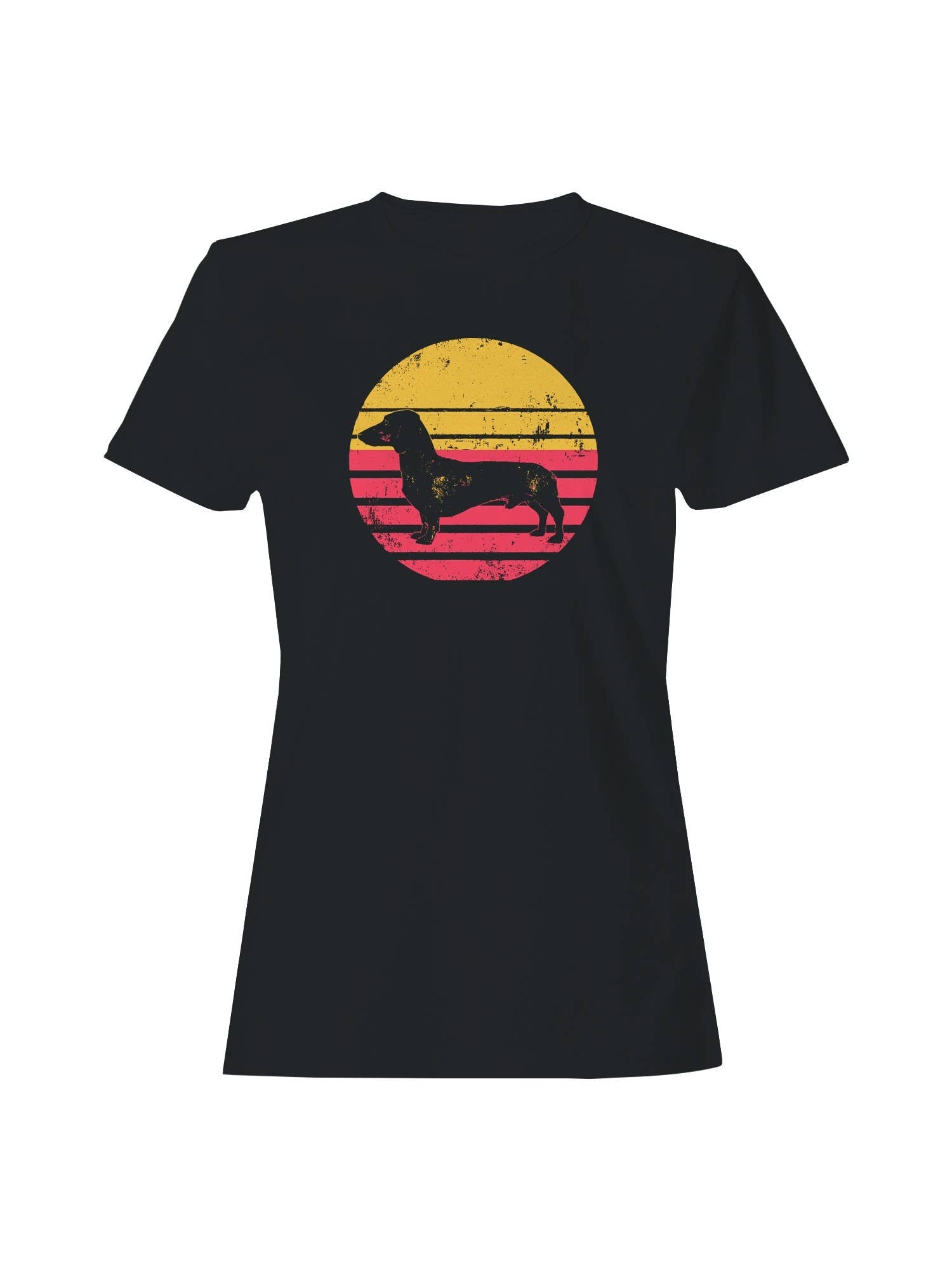 Retro Dachshund Silhouette Art Women's - Adult & Kids T-Shirts, Sweatshirts & Hoodies apparel design preview 1