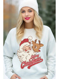 Santa and Rudolph Graphic Brushed - Adult & Kids T-Shirts, Sweatshirts & Hoodies apparel design preview 1