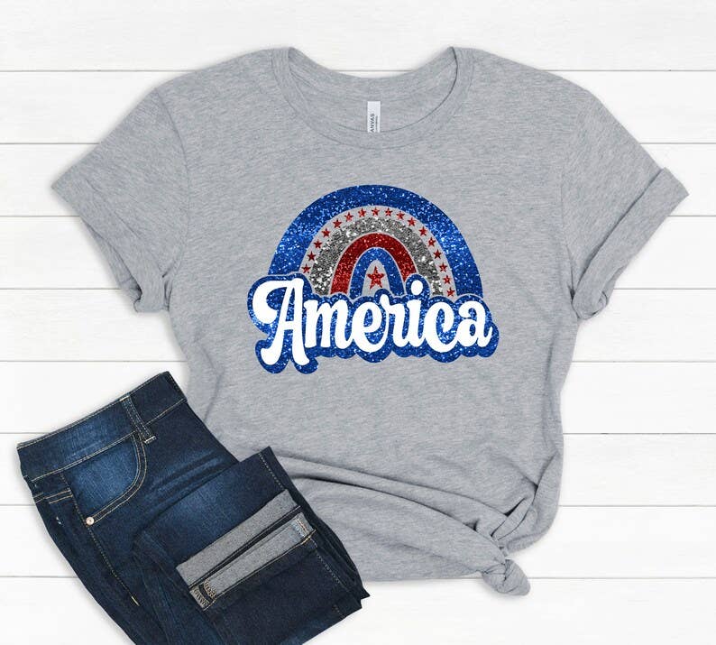 Rainbow America - Adult & Kids T-Shirts, Sweatshirts & Hoodies apparel design preview 1
