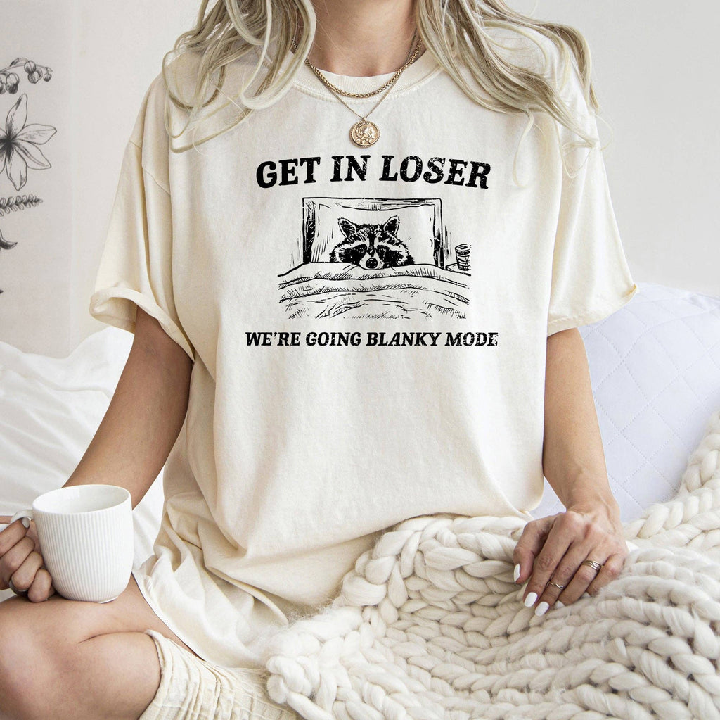 Blanky Mode, Raccoon, Meme, Aesthetic, Funny, Comfort - Adult & Kids T-Shirts, Sweatshirts & Hoodies apparel design preview 1