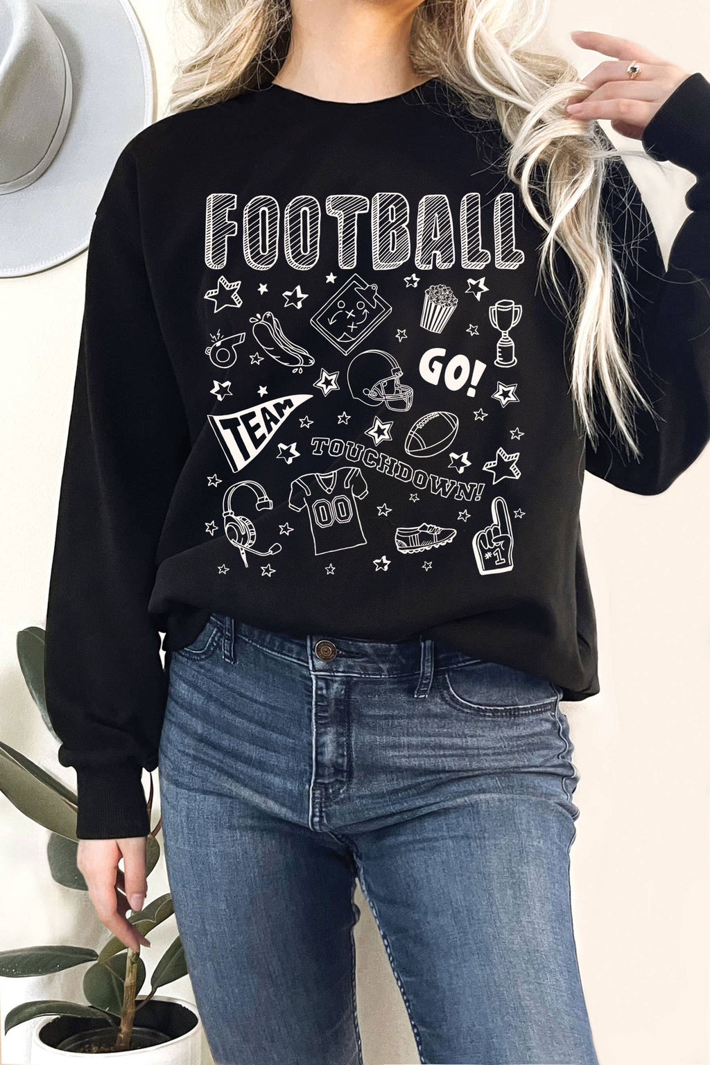 Football Icon Puff Graphic Terry - Adult & Kids T-Shirts, Sweatshirts & Hoodies apparel design preview 1