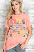 Women Floral Graphic Print Mineral Wash Top - Adult & Kids T-Shirts, Sweatshirts & Hoodies apparel design preview 1