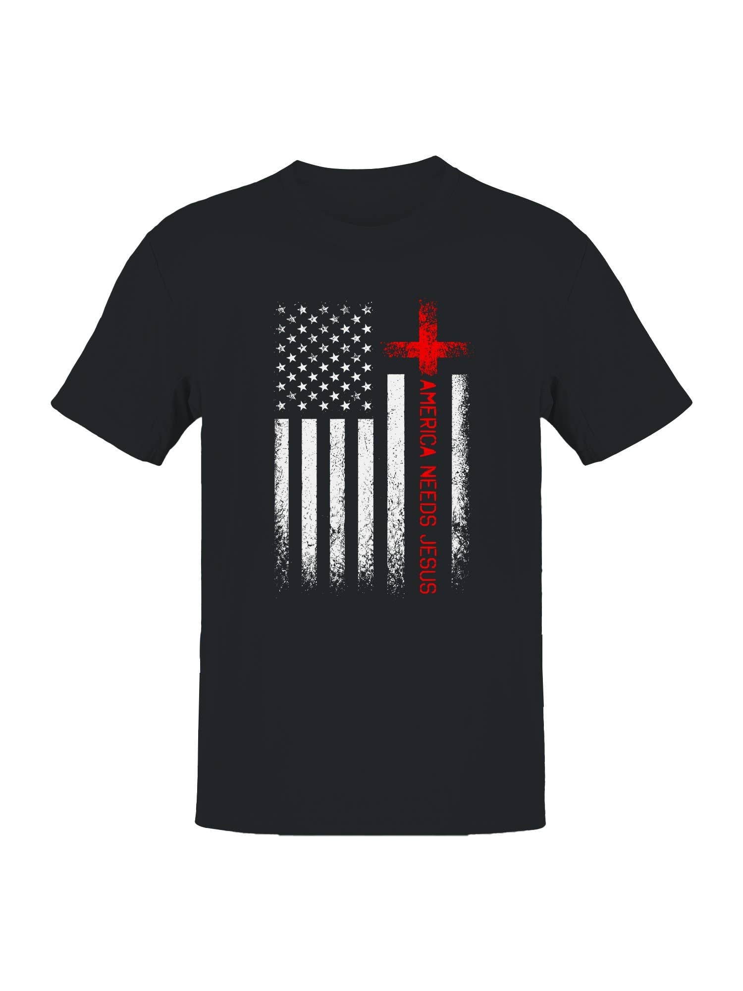America Needs Jesus Graphic Men's - Adult & Kids T-Shirts, Sweatshirts & Hoodies apparel design preview 1