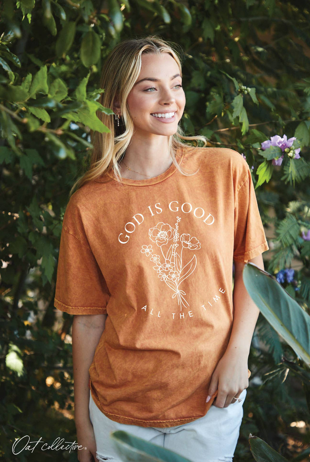 God Is Good All the Time Mineral Washed Graphic Top - Adult & Kids T-Shirts, Sweatshirts & Hoodies apparel design preview 1