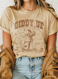Giddy Up Cowgirl Graphic - Adult & Kids T-Shirts, Sweatshirts & Hoodies apparel design preview 1