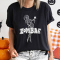 Zombae Funny Retro Halloween White Print - Adult & Kids T-Shirts, Sweatshirts & Hoodies apparel design preview 1