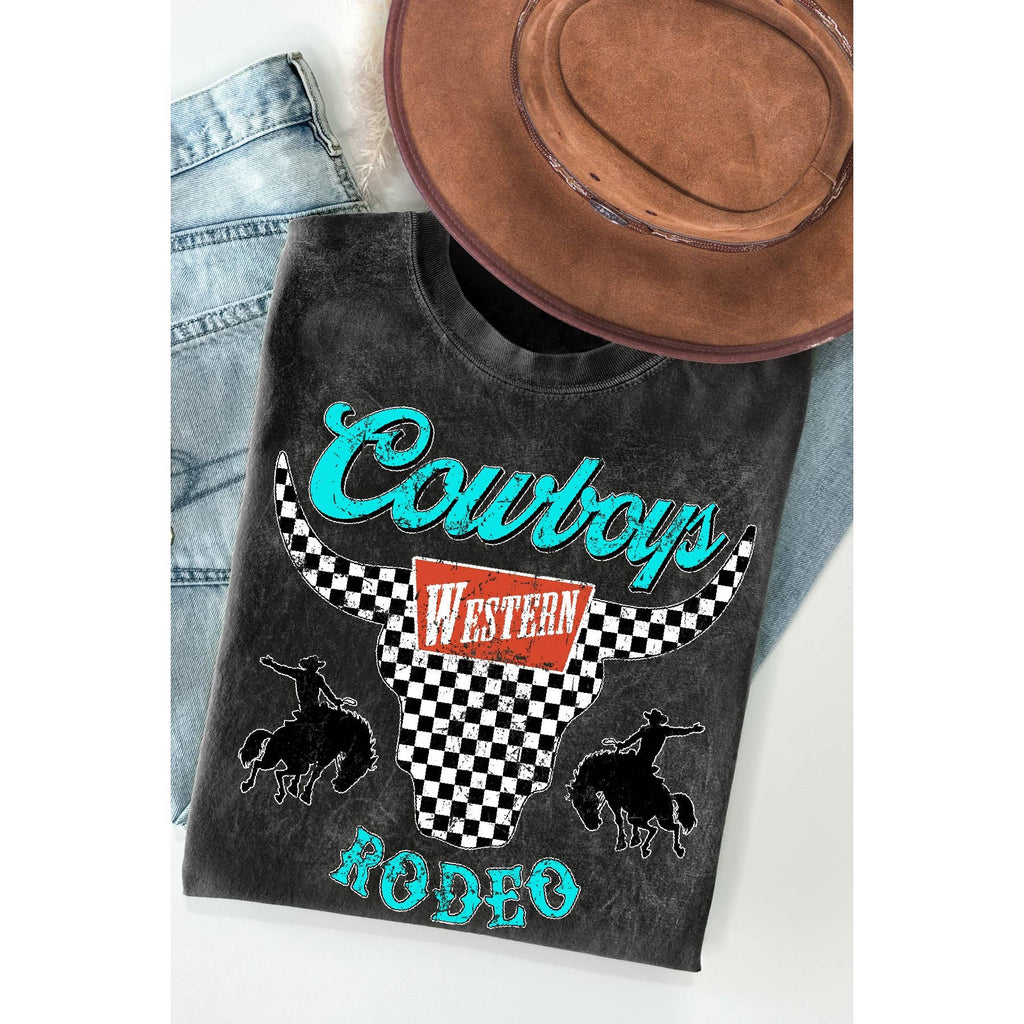 Cowboy Rodeo Mineral Wash - Adult & Kids T-Shirts, Sweatshirts & Hoodies apparel design preview 1