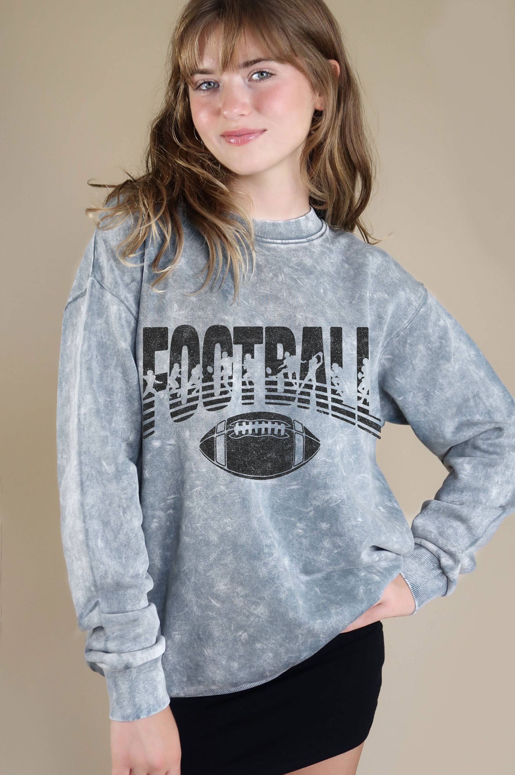 Football Player Silhouett Mineral Graphic Brushed - Adult & Kids T-Shirts, Sweatshirts & Hoodies apparel design preview 1