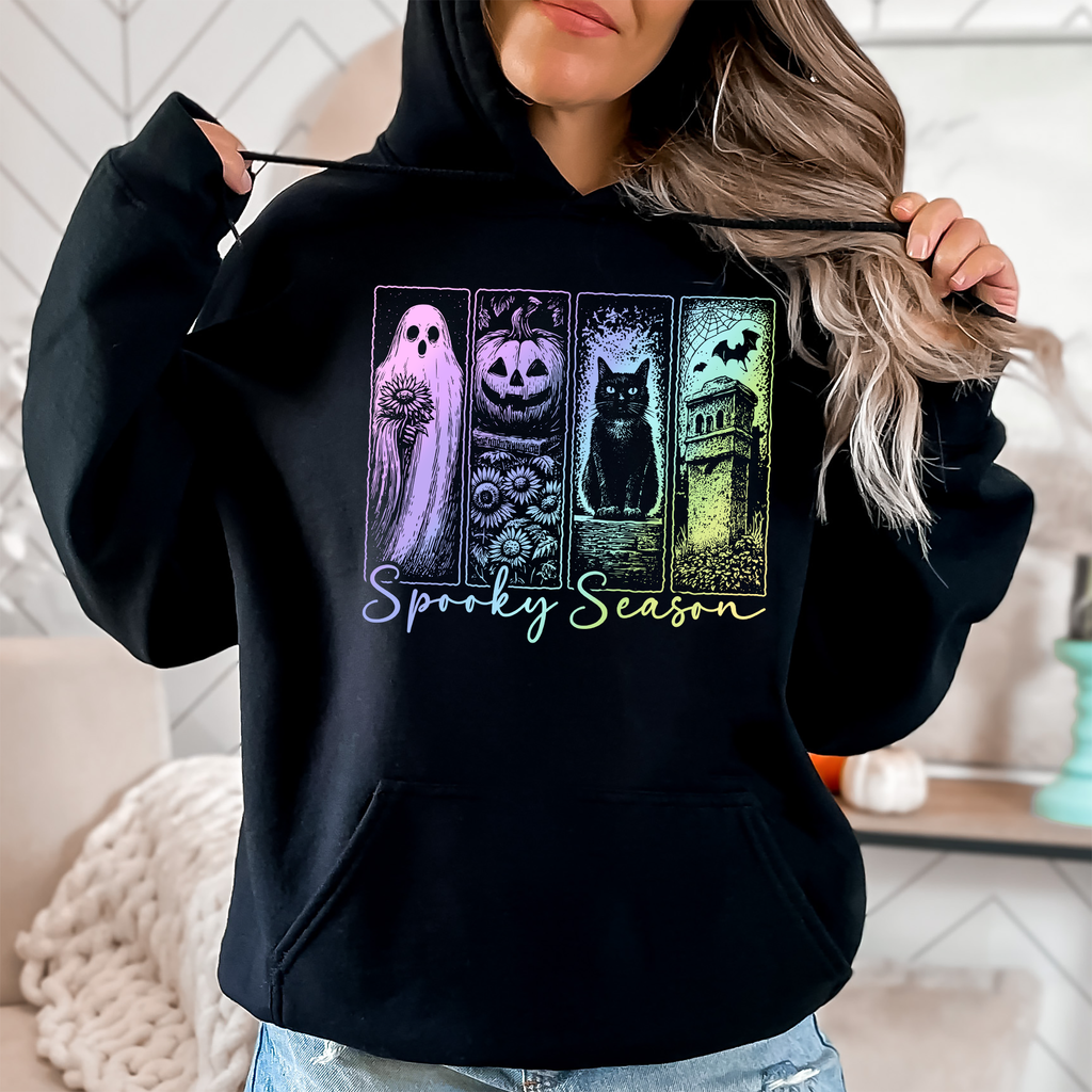 Spooky Season Pastel Vintage Halloween Horror Retro - Adult & Kids T-Shirts, Sweatshirts & Hoodies apparel design preview 1