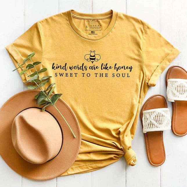 Kind Words Are Like Honey Graphic - Adult & Kids T-Shirts, Sweatshirts & Hoodies apparel design preview 1