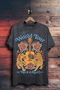 World Tour Rock Roll Tattoo Graphic Top - Adult & Kids T-Shirts, Sweatshirts & Hoodies apparel design preview 1