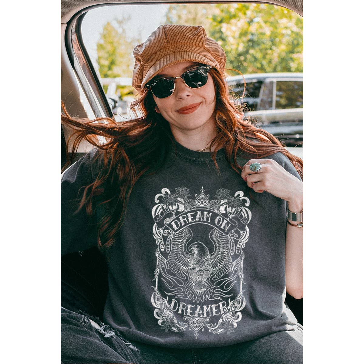 Dream On Dreamer Mineral Vintage Graphic Oversized - Adult & Kids T-Shirts, Sweatshirts & Hoodies apparel design preview 1