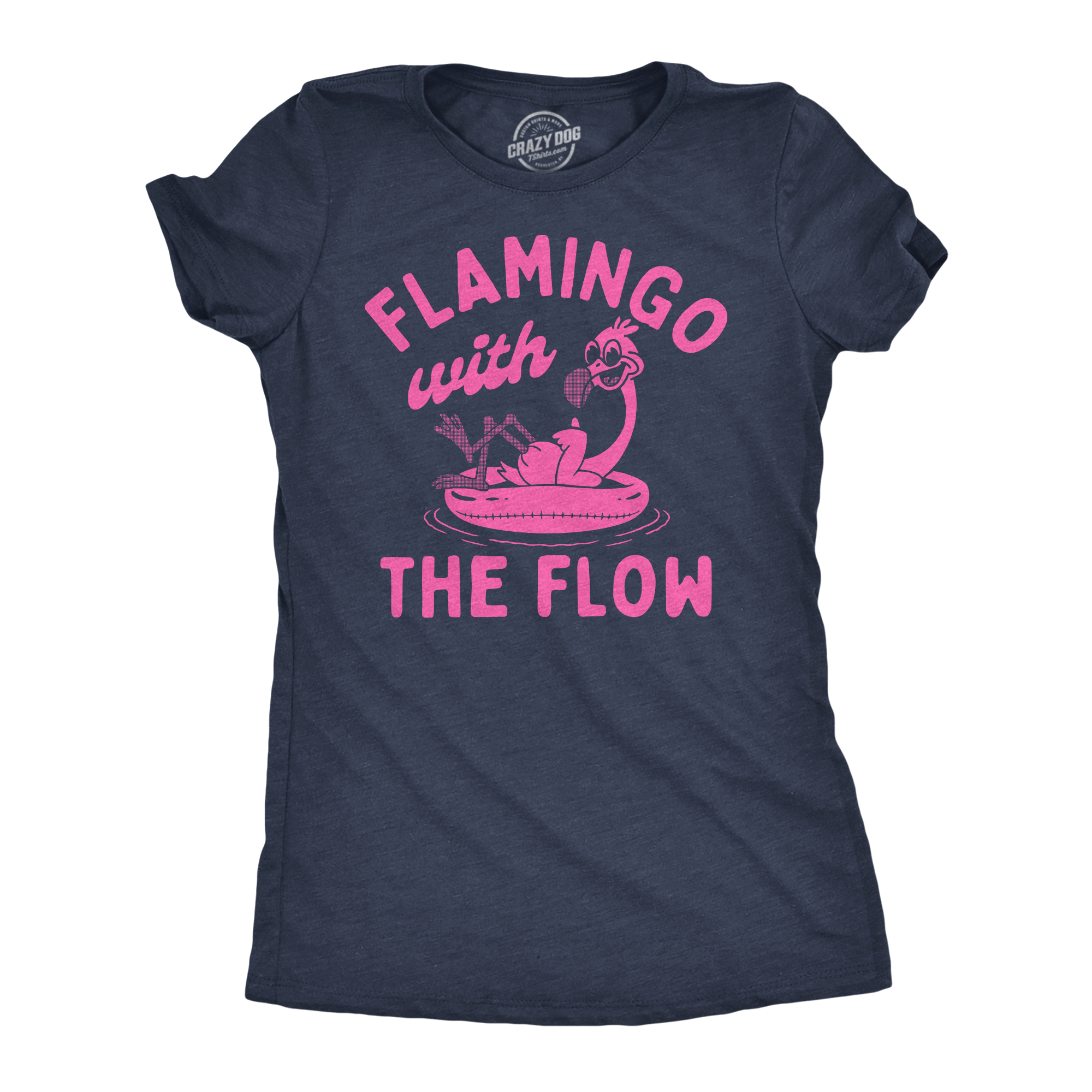 Flamingo with the Flow Women's - Adult & Kids T-Shirts, Sweatshirts & Hoodies apparel design preview 1