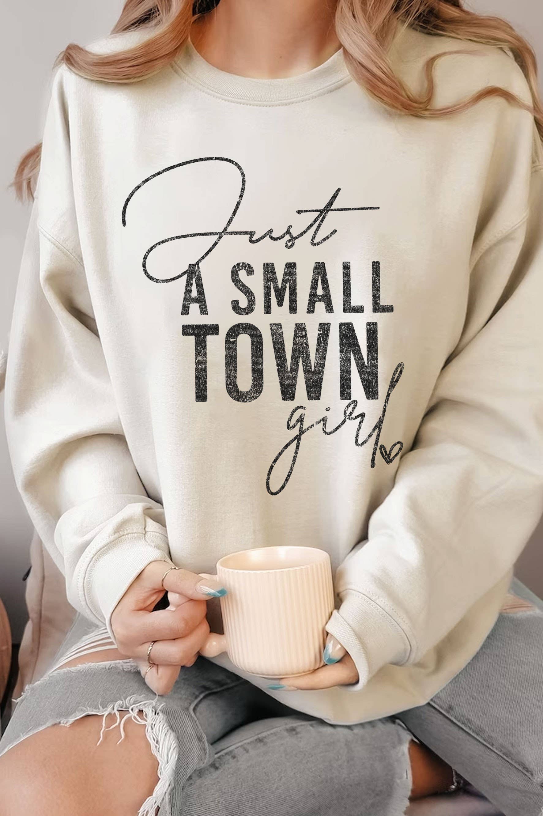 Just A Small Town Girl Graphic Brushed - Adult & Kids T-Shirts, Sweatshirts & Hoodies apparel design preview 1