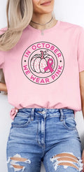 In October We Wear Pink - Adult & Kids T-Shirts, Sweatshirts & Hoodies apparel design preview 1